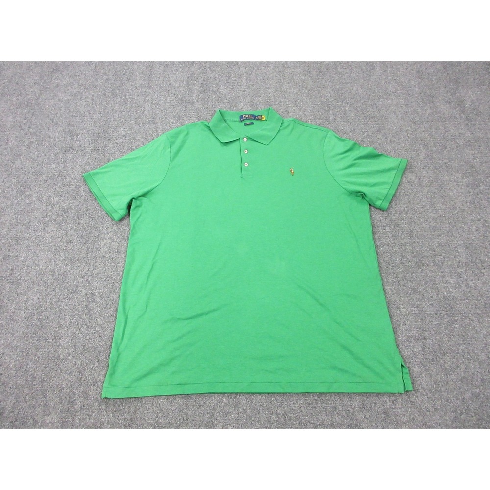 Polo Ralph Lauren Polo Shirt Mens XL Green 100% Cotton Classic Fit Pony Logo